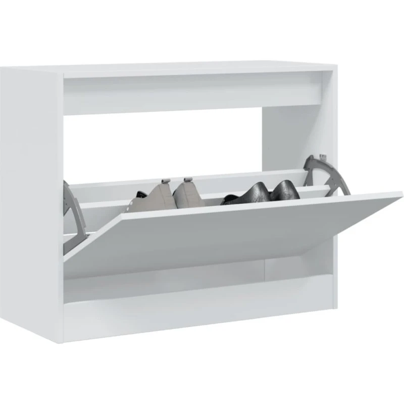 vidaXL skoreol 80x34x63 cm konstrueret træ, hvid