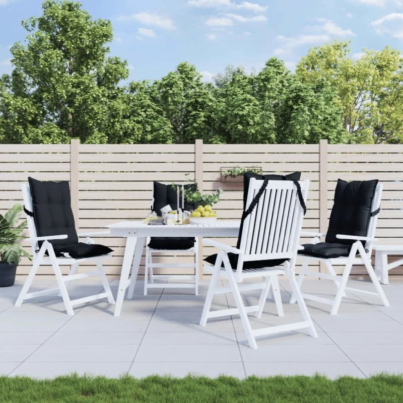 vidaXL stolehynder høj ryg 4 stk. – Oxfordstof, sort