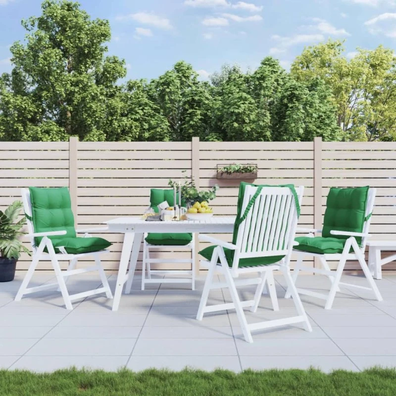 vidaXL stolehynder lav ryg 4 stk. oxfordstof grøn