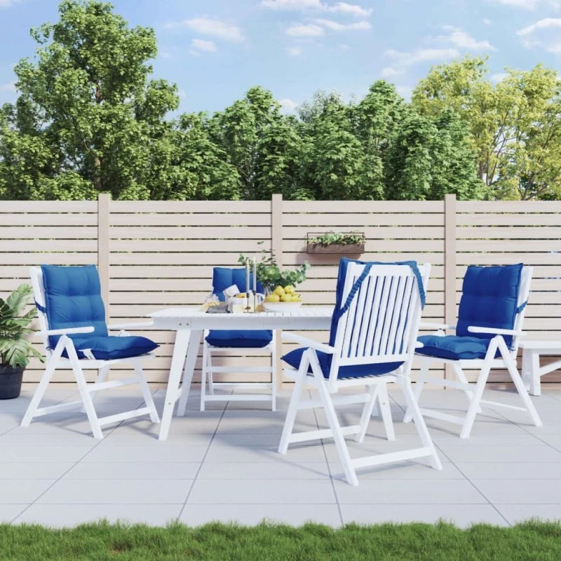 vidaXL stolehynder lav ryg 4 stk oxfordstof kongeblå