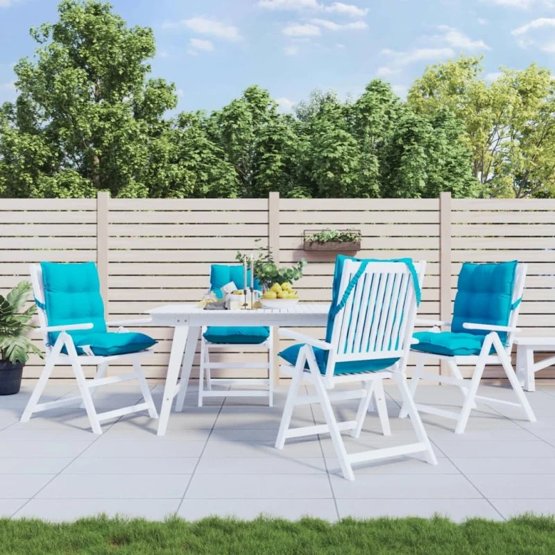 vidaXL stolehynder lav ryg 4 stk. oxfordstof turkis