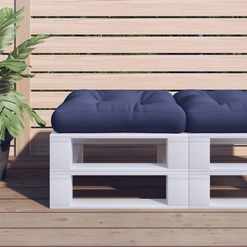 vidaXL pallehynde 58x58x10 cm oxfordstof marineblå
