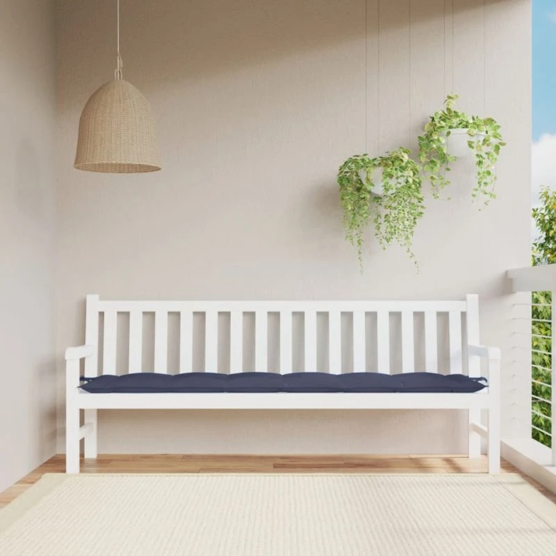 vidaXL hynde til havebænk 200x50x7 cm oxfordstof marineblå