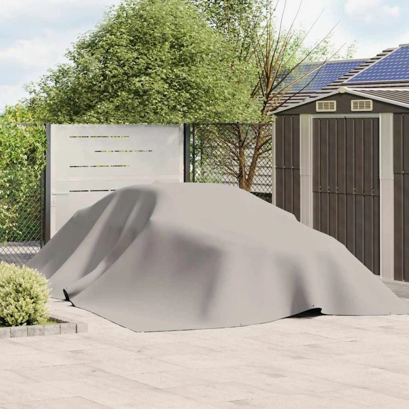 vidaXL presenning 5x7 m 650 g/m² grå