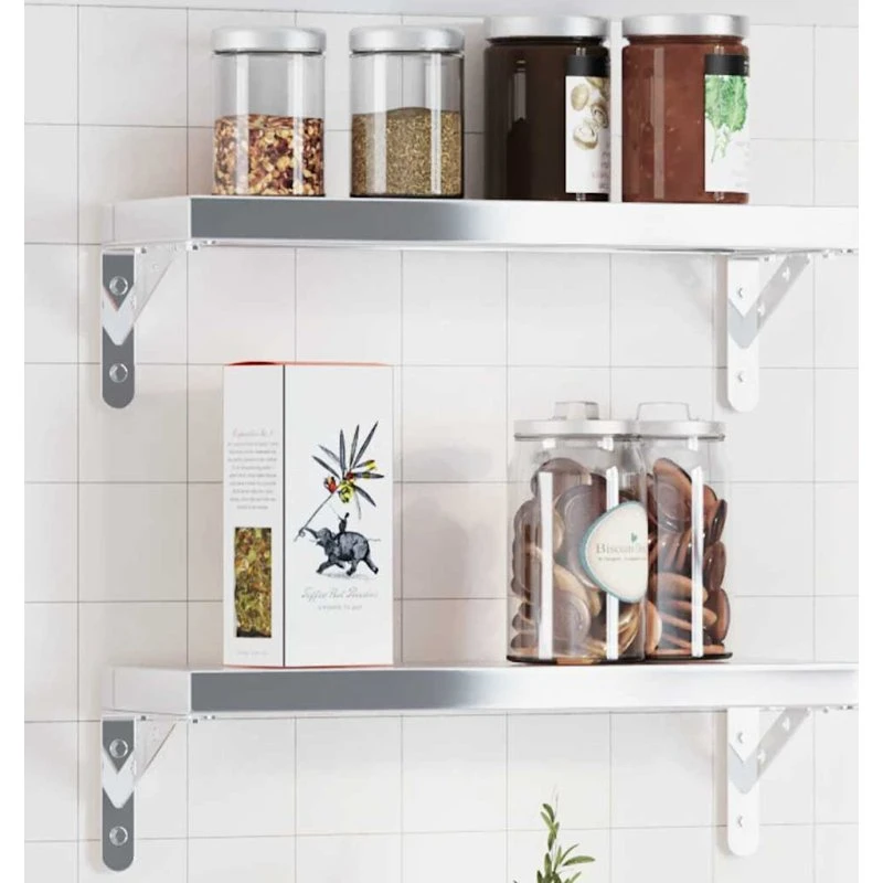 vidaXL hyldebeslag 4 stk. 15x2,5x11,5 cm rustfrit stål sølvfarvet