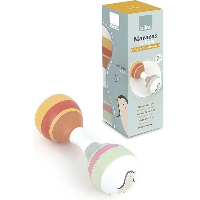 Vilac Maracas i træ – pingvin & giraf (Sarah Betz)
