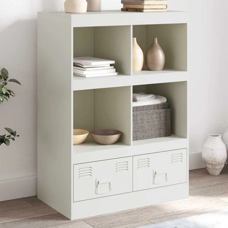 vidaXL højskab i stål 67x39x95 cm – hvid