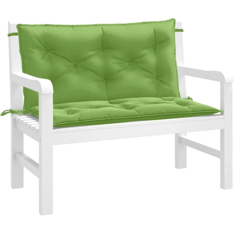 vidaXL hynder til havebænk 2 stk. 100x50x7 cm meleret grøn