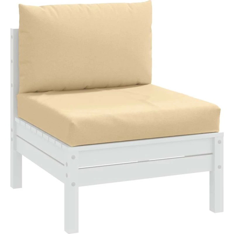 vidaXL pallehynder 2 stk. i meleret beige stof