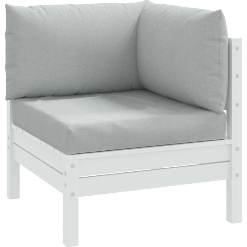 vidaXL pallehynder 3 stk. i meleret lysegrå stof