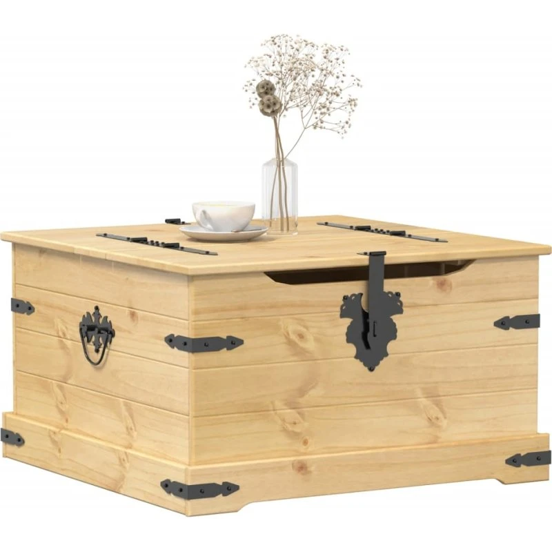 vidaXL opbevaringsboks Corona 78x78x45 cm i fyrretræ