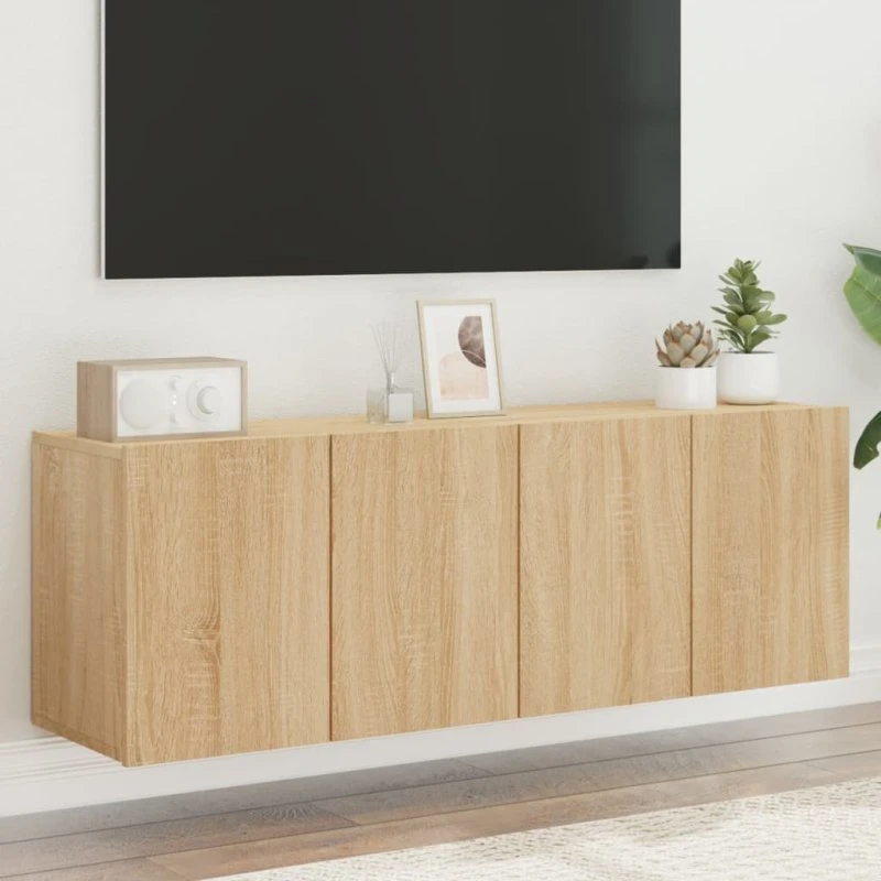 vidaXL væghængte tv-borde 2 stk. 60x30x41 cm Sonoma-eg