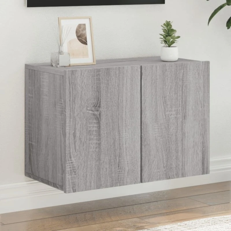 vidaXL væghængt tv-bord 60x30x41 cm - grå sonoma-eg