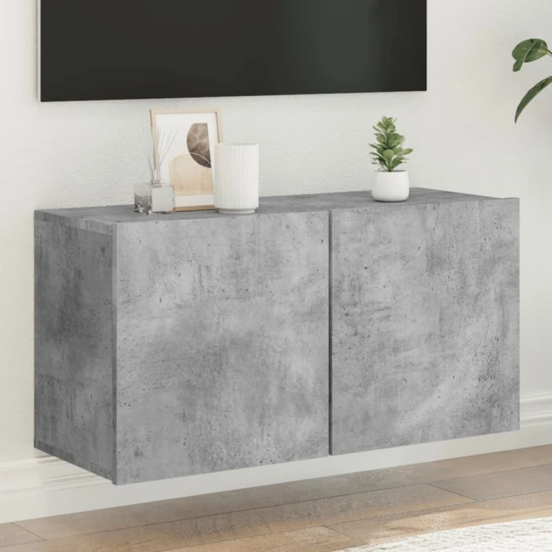 vidaXL væghængt tv-bord 80x30x41 cm betongrå