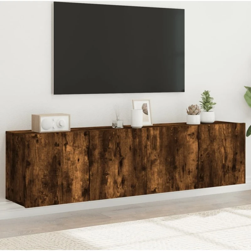 vidaXL væghængte tv-borde 2 stk. 80x30x41 cm, røget eg