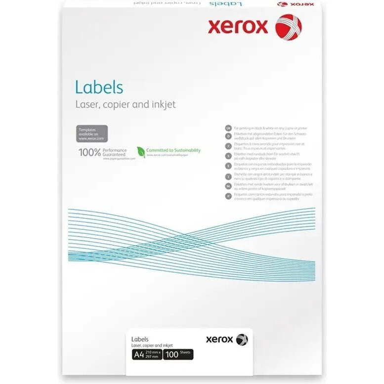Xerox etiketter 70 x 37 mm (24/ark) 003R97408 – 100 ark