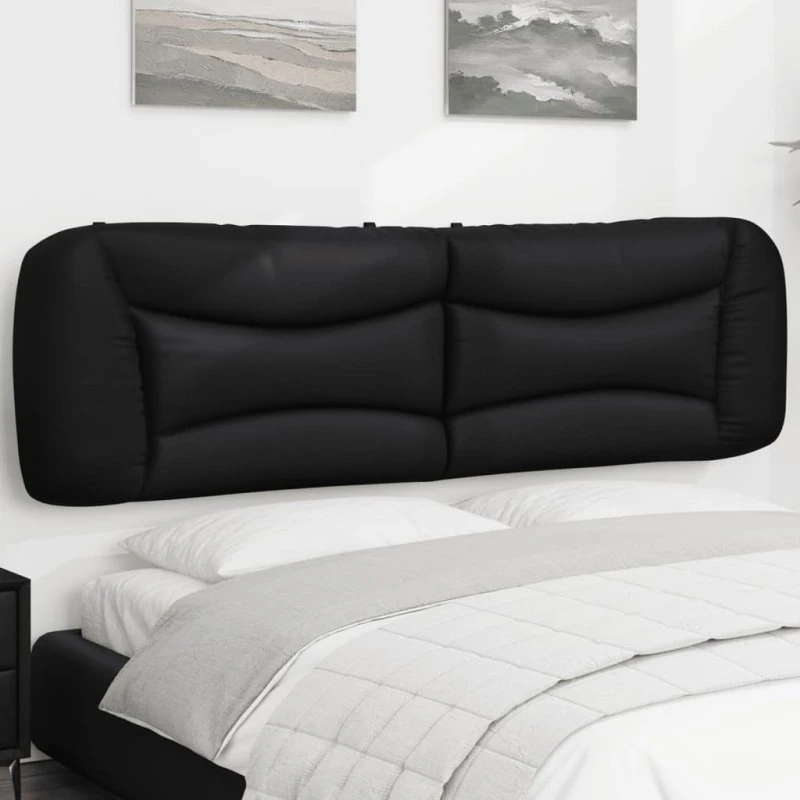 vidaXL Gavlpude Hvar 180 cm kunstlæder sort