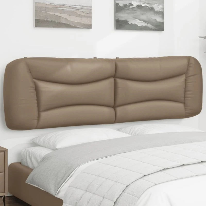 vidaXL Gavlpude Hvar 180 cm kunstlæder cappuccino