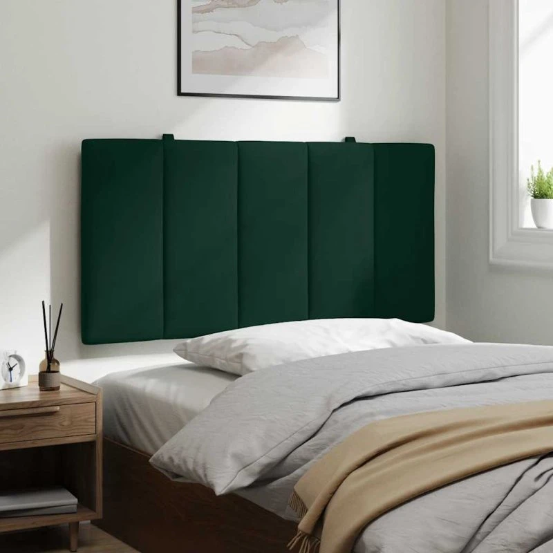 vidaXL Gavlpude Hanko 100 cm Velour - Mørkegrøn