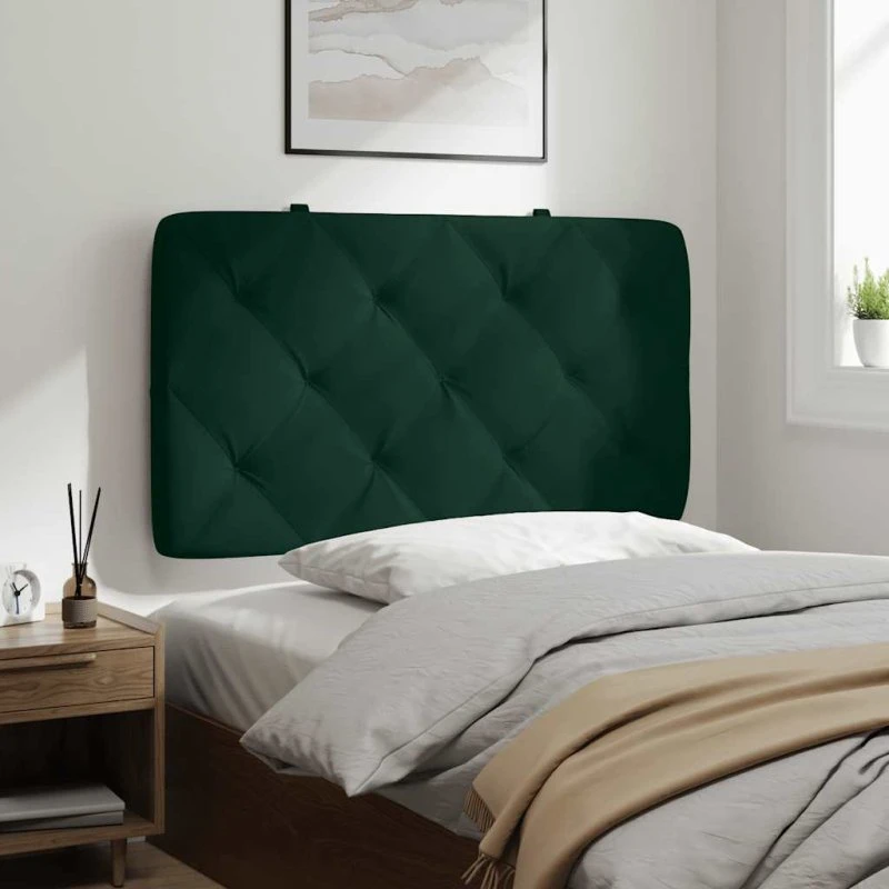 vidaXL gavlpude 80 cm velour mørkegrøn