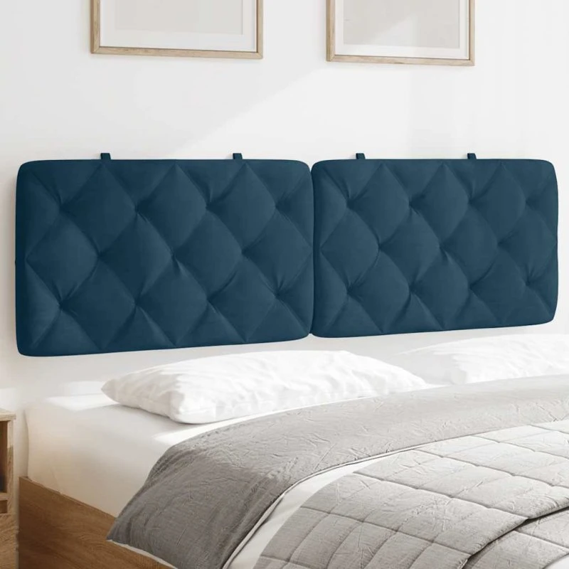 vidaXL gavlpude 160 cm velour blå