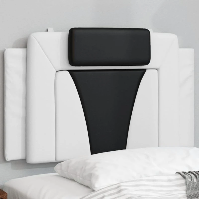 vidaXL Viana gavlpude 80 cm kunstlæder hvid/sort