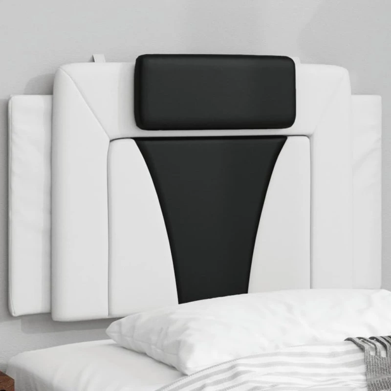 vidaXL Gavlpude Viana 90 cm kunstlæder - hvid/sort