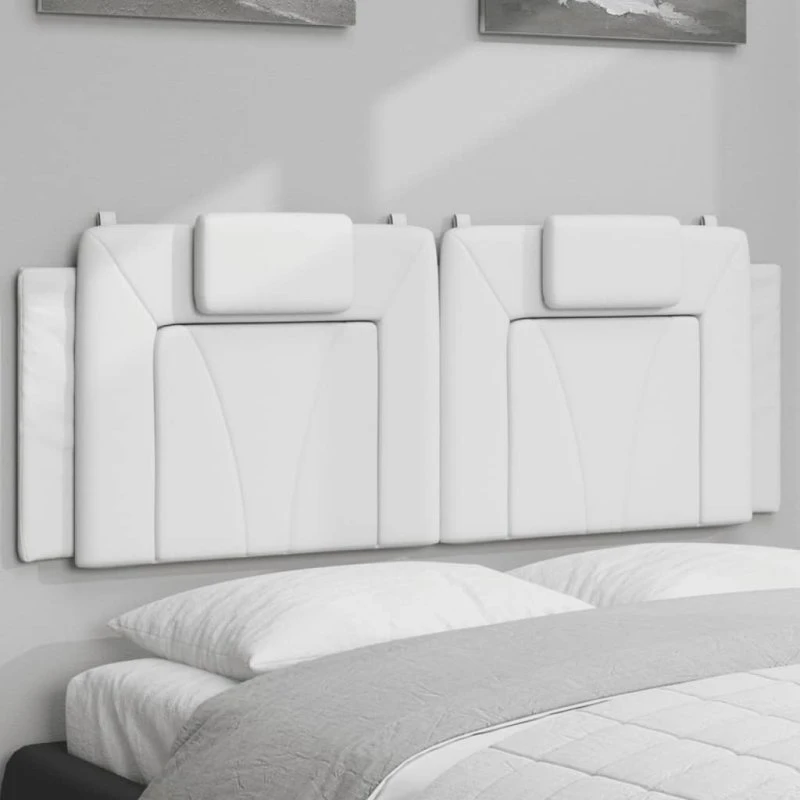 vidaXL Viana gavlpude 120 cm kunstlæder hvid