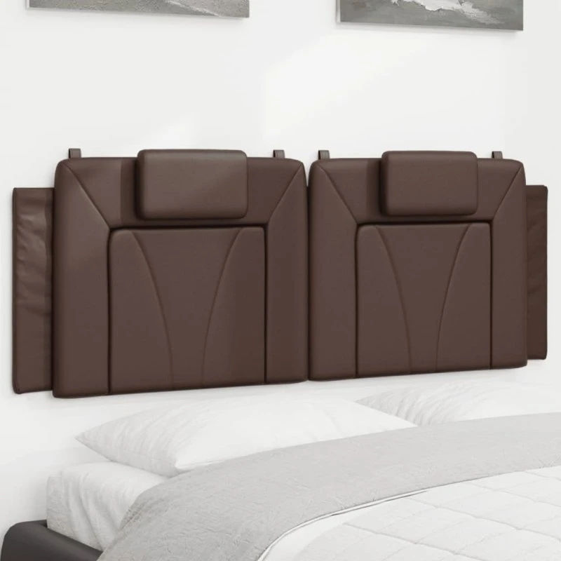 vidaXL Gavlpude Viana 120 cm kunstlæder brun