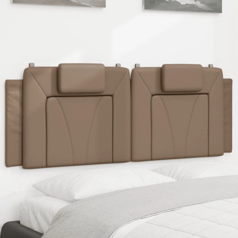 vidaXL gavlpude Viana 140 cm kunstlæder cappuccino