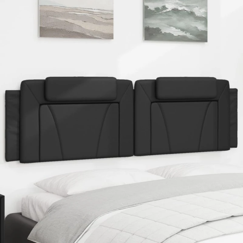 vidaXL Gavlpude Viana 180 cm kunstlæder sort