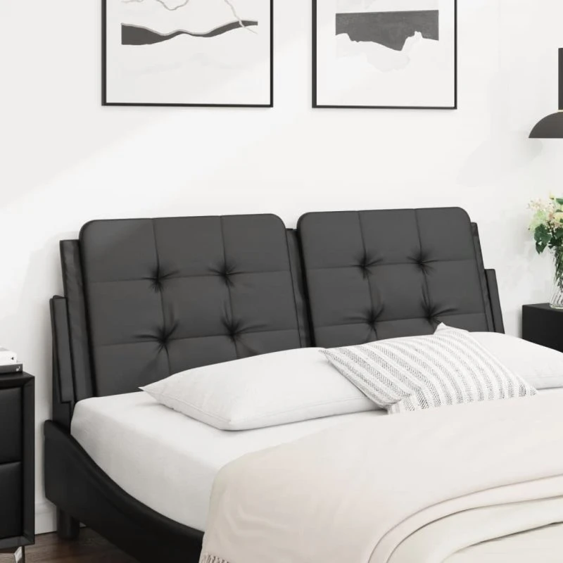 vidaXL Gavlpude Zadar 120 cm kunstlæder sort