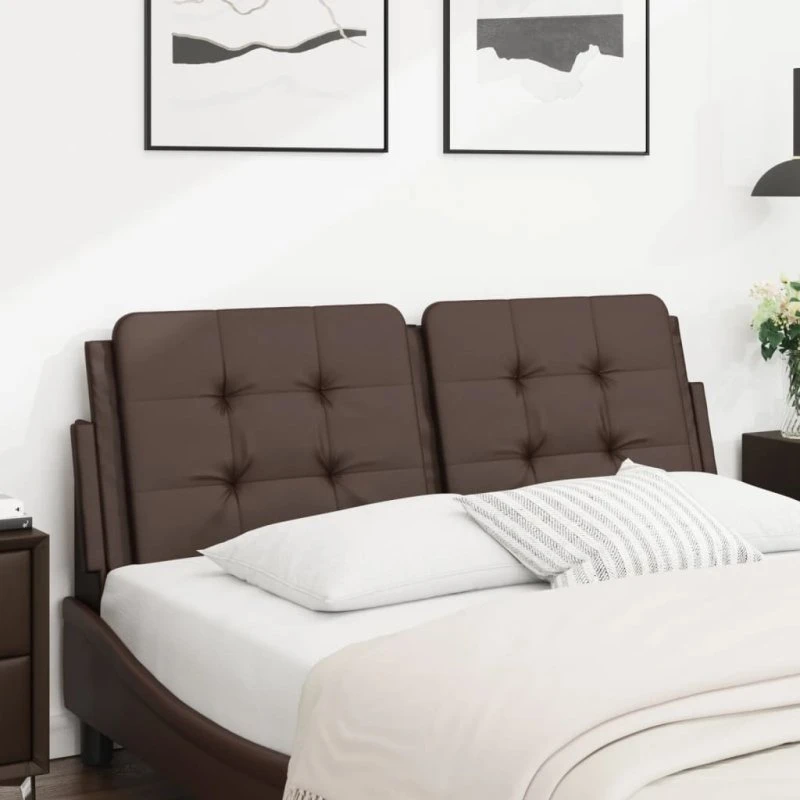vidaXL Gavlpude Zadar 120 cm kunstlæder brun
