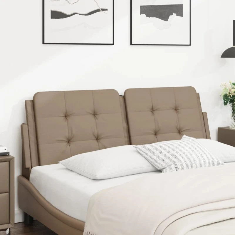 vidaXL Gavlpude Zadar 120 cm kunstlæder cappuccino