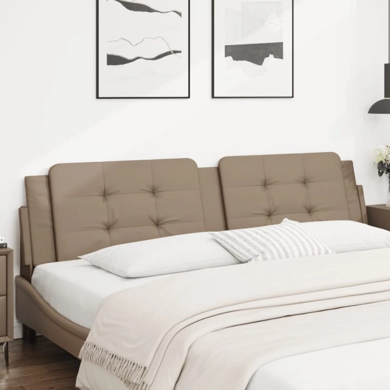 vidaXL Gavlpude Zadar 200 cm kunstlæder cappuccino