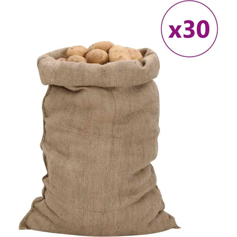 vidaXL jutesække 30 stk. 60x105 cm 100% jute 340 g/m²