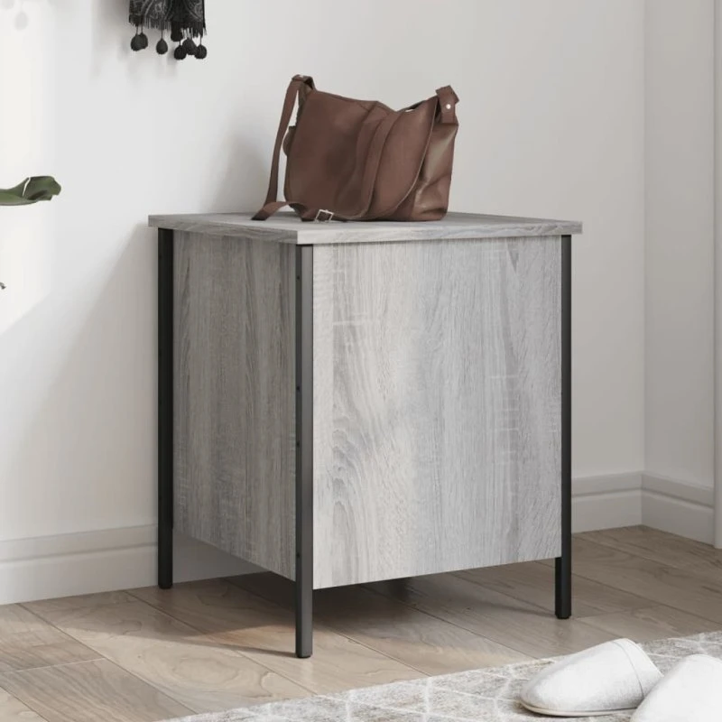 vidaXL opbevaringsbænk 40x42,5x50 cm grå Sonoma-eg
