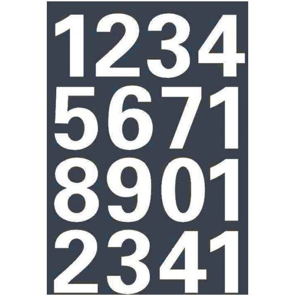 Herma tal-klistermærker 25 mm hvid (0-9)