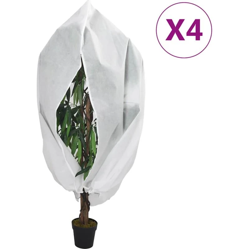 vidaXL plantebeskyttelse med lynlås 4 stk 70 g/m² 3,14x2,5 m