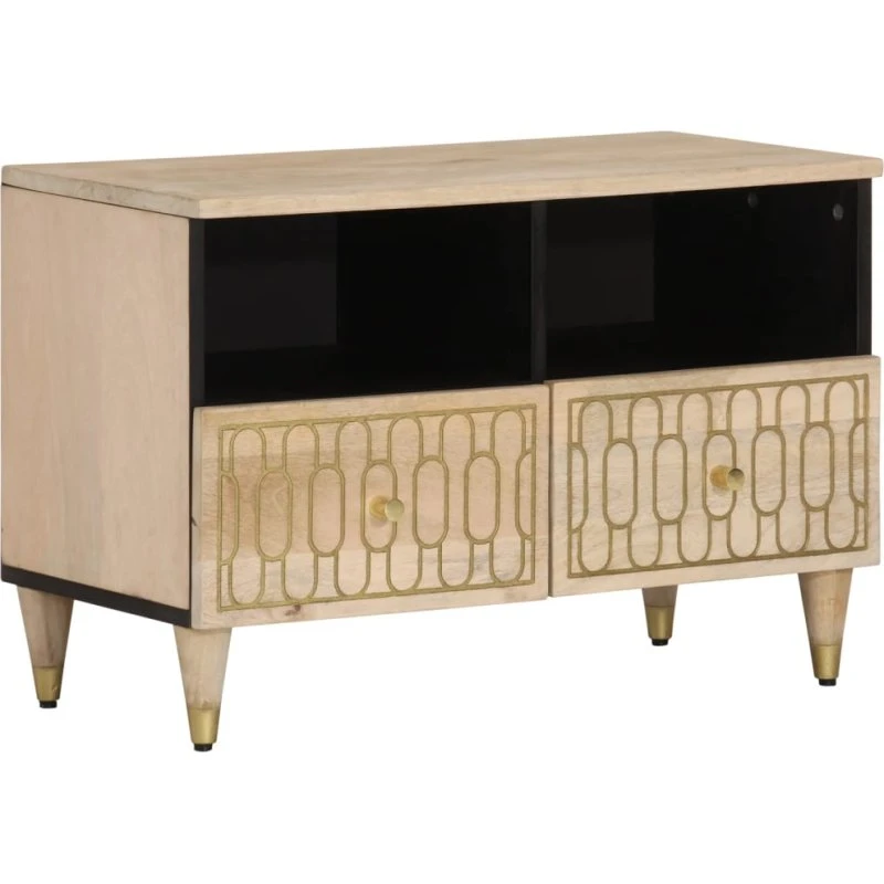 vidaXL TV-bord 70x33x46 cm i massivt mangotræ (brun)