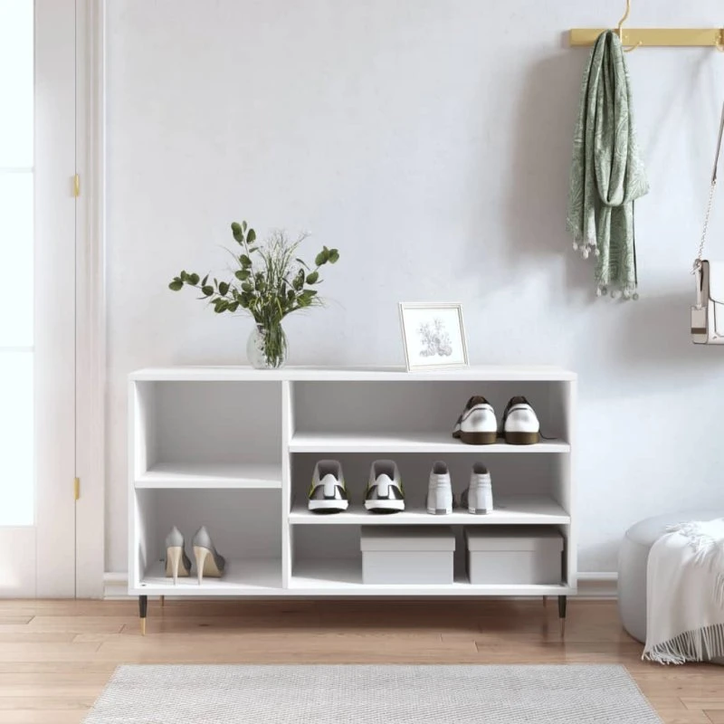 vidaXL skoreol 102x36x60 cm konstrueret træ hvid