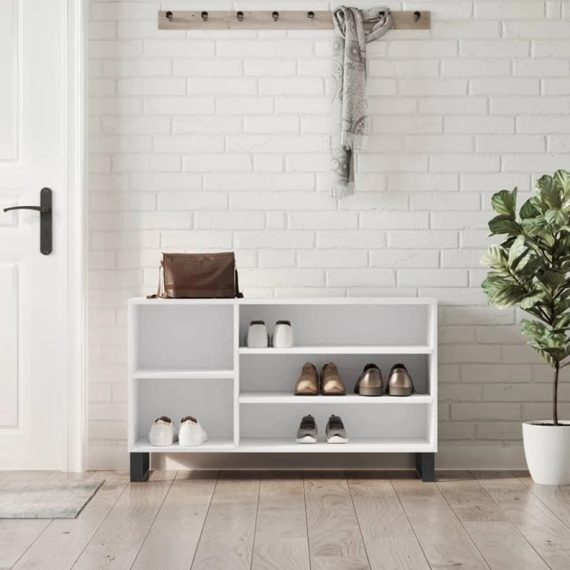 Skoreol 102x36x60 cm hvid (konstrueret træ)