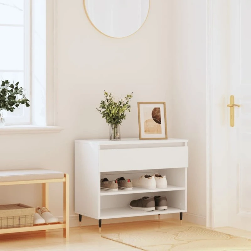 vidaXL skoreol 70x36x60 cm hvid konstrueret træ