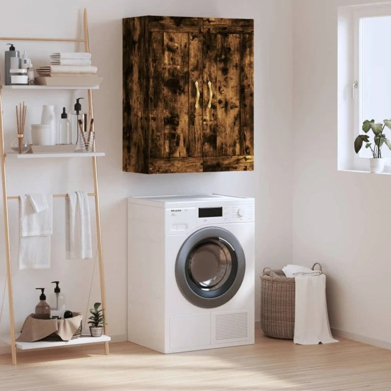 vidaXL vægskab 69,5x34x90 cm konstrueret træ - røget sonoma-eg