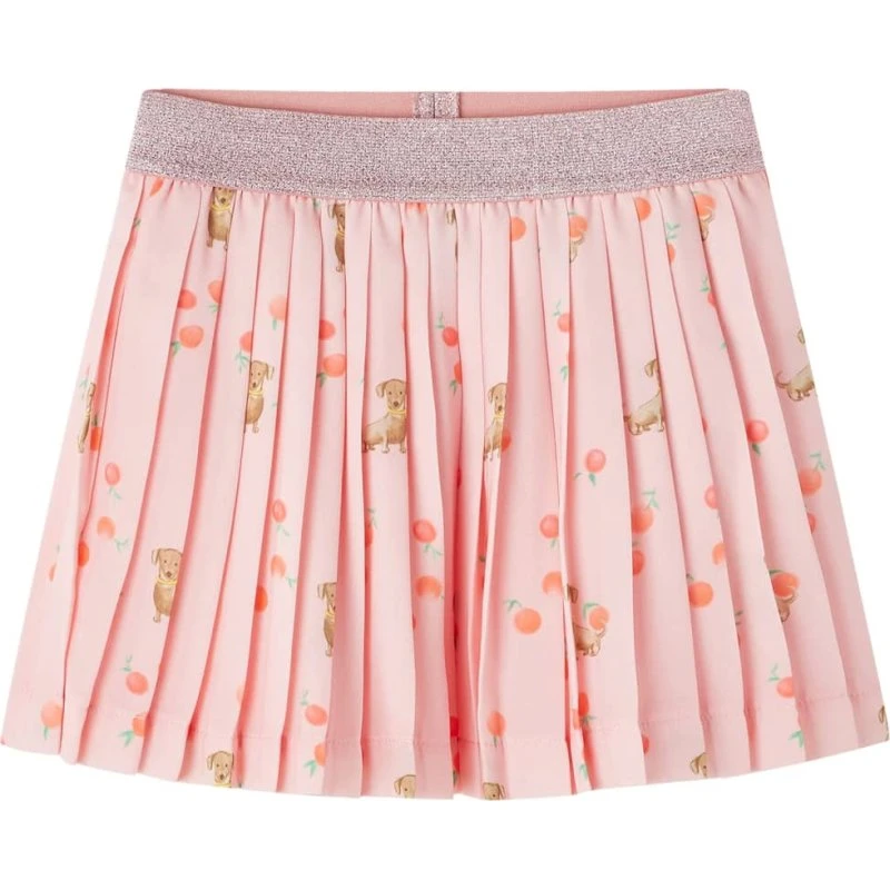 Børnekollektion plisseret nederdel str. 128 lyserød