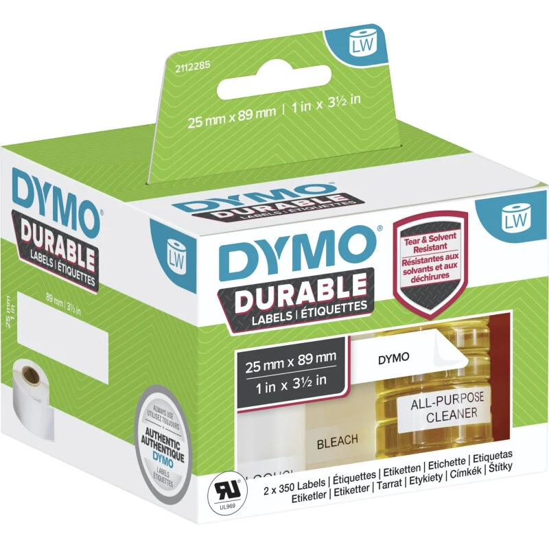Dymo LabelWriter Durable etiketter 25 x 89 mm - 700/rulle