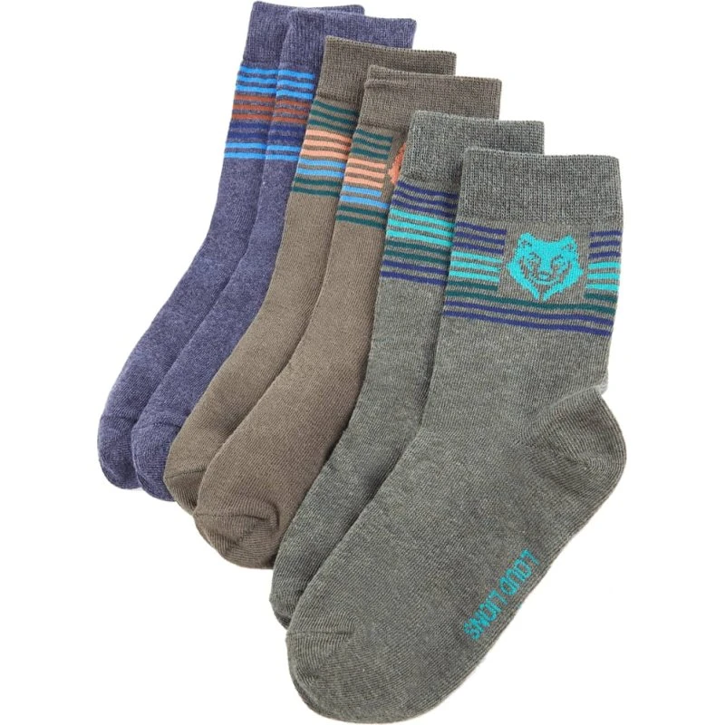 Børnestrømper 5 par str. 26-29 med løveprint