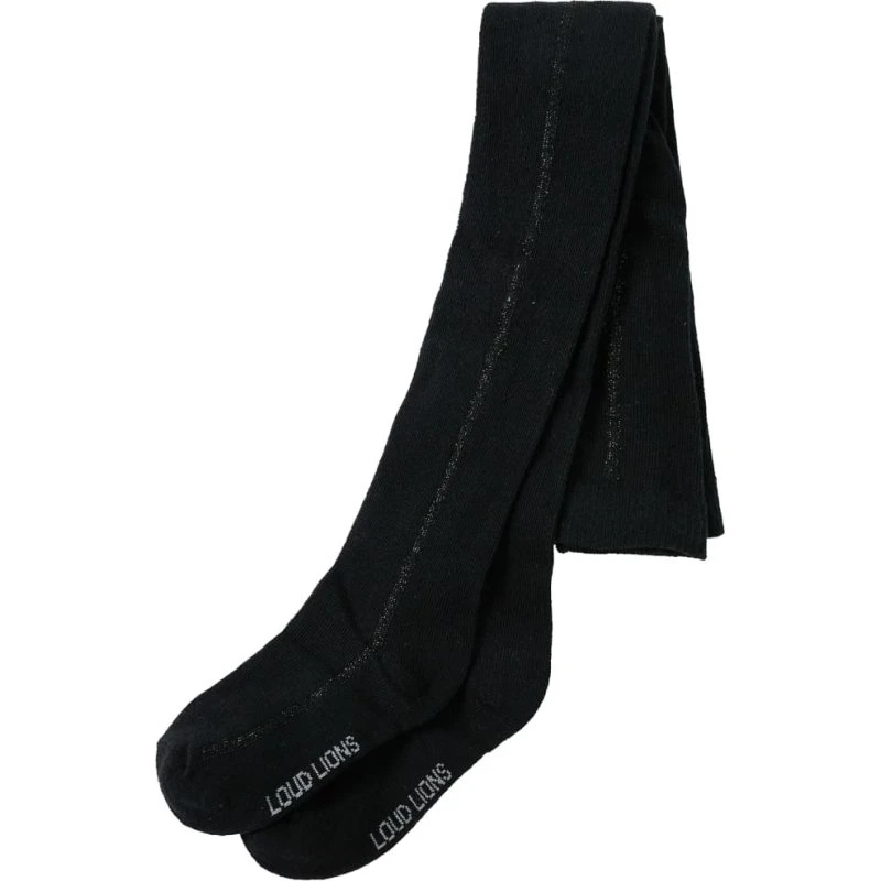 Strømpebukser til børn str.128 sort med lurex