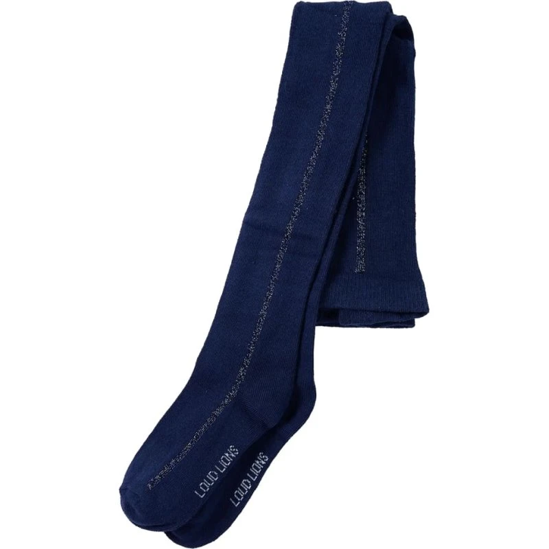 Strømpebukser til børn str. 92, marineblå med lurex
