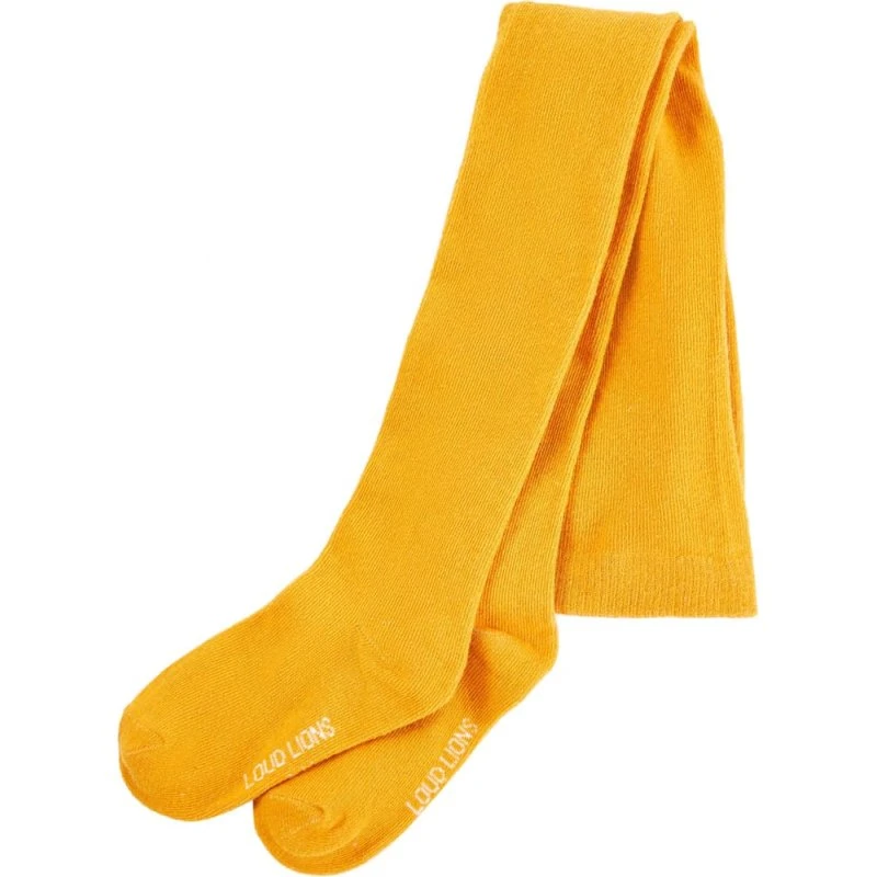 Strømpebukser til børn str. 128, okkergul